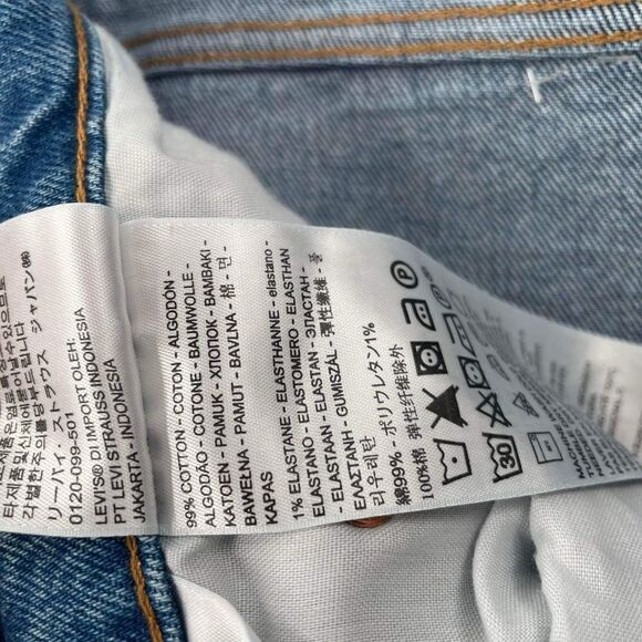 Levi's Women's Ribcage Straight Ankle Jeans Blue‎ Denim Medium Wash Size 18W - Picture 7 of 13